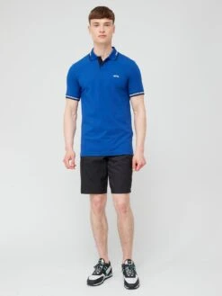 BOSS Paul Curved Logo Slim Fit Polo Shirt - Bright Blue 6 BOSS Paul Curved Logo Slim Fit Polo Shirt - Bright Blue -Barbou Clothing Shop VFCZQ SQ3 0000000197 BRIGHT BLUE MDo