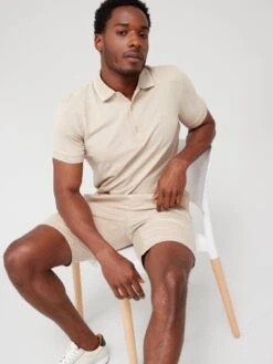 BOSS Paule 4 Slim Fit Polo Shirt - Beige  -Barbou Clothing Shop VFCZT SQ4 0000000108 BEIGE MDd