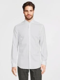 BOSS H-hank-spread-dc-214 Slim Fit Long Sleeve Shirt - White