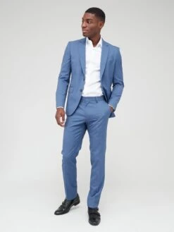 BOSS 2 Piece Slim Fit Suit - Blue