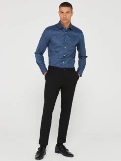 BOSS H-hank-kent-c3-214 Slim Fit Longsleeve Shirt - Blue -Barbou Clothing Shop VFE3I SQ3 0000000020 BLUE MDo