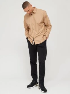 BOSS Relaxed Fit Shirt - Beige -Barbou Clothing Shop VFE3Z SQ3 0000000108 BEIGE MDo