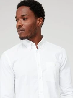 BOSS Roan Slim Fit Button Down Collar Shirt - White -Barbou Clothing Shop VFE4H SQ4 0000000013 WHITE MDd