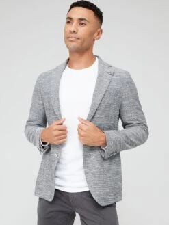 BOSS C-hanry-233 Slim Fit Jacket - Silver