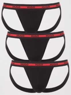 HUGO Bodywear 3 Pack Jockstrap - Black