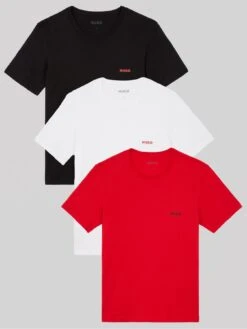 HUGO Bodywear 3 Pack T-shirt - Black/Red/White