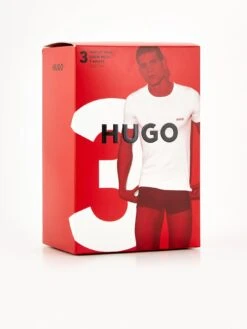 HUGO Bodywear 3 Pack T-shirt - Black/Red/White -Barbou Clothing Shop VFRIR SQ5 0000000004 BLACK MDd