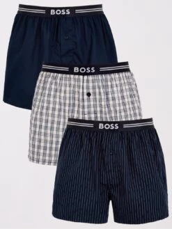BOSS Bodywear 3 Pack Woven Boxer - Light Beige