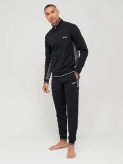 BOSS Bodywear Tracksuit Lounge Jacket - Black  -Barbou Clothing Shop VFSDO SQ3 0000000004 BLACK MDo