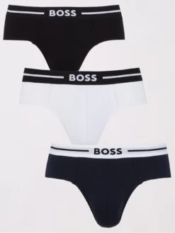 BOSS Bodywear 3 Pack Bold Hip Briefs - Multi