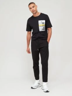 BOSS Chino Tapered Drawstring Trousers -Barbou Clothing Shop VFZB2 SQ3 0000000004 BLACK MDo