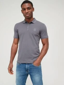 BOSS Passenger Slim Fit Polo Shirt - Dark Grey