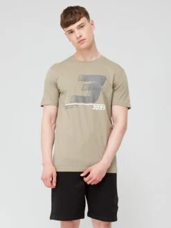 BOSS 3055 Regular Fit Logo T-Shirt - Light Khaki 