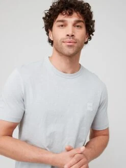 BOSS Tegood Regular Fit T-Shirt - Light Grey  -Barbou Clothing Shop VFZKP SQ4 0000000215 LIGHT GREY MDd