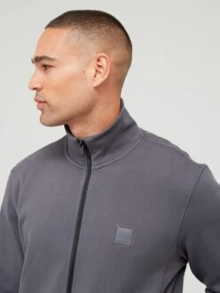 BOSS Zestart Zip Through Track Top - Dark Grey  -Barbou Clothing Shop VFZLZ SQ4 0000000070 DARK GREY MDd
