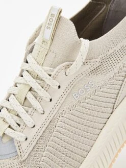BOSS Knitted Upper Trainer - Beige -Barbou Clothing Shop VFZMW SQ6 0000000108 BEIGE SLd