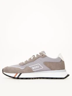 BOSS Jonah Signature Stripe Detail Trainers - Medium Grey