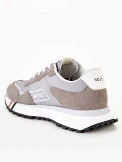 BOSS Jonah Signature Stripe Detail Trainers - Medium Grey -Barbou Clothing Shop VFZMX SQ3 0000000005 GREY SLf