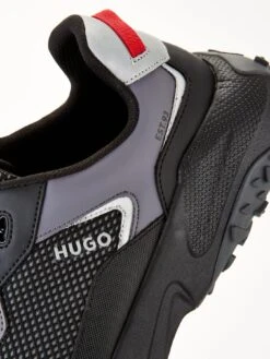 HUGO Mesh Top Trainers - Black -Barbou Clothing Shop VG10W SQ6 0000000004 BLACK SLd