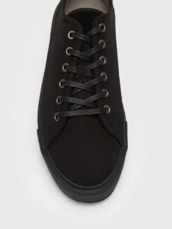 AllSaints Men's Theo Canvas Sneakers - Black -Barbou Clothing Shop VG4U8 SQ5 0000000004 BLACK SLd
