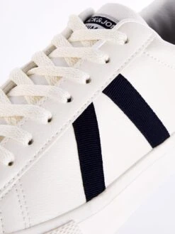 Jack & Jones Freeman Court Trainers - White -Barbou Clothing Shop VG7O4 SQ6 0000000013 WHITE SLd