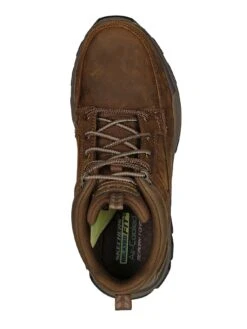 Skechers Respected Mid Top Leather Moc Toe Lace-up Boot -Barbou Clothing Shop VGB5I SQ4 0000000143 BROWN SLt