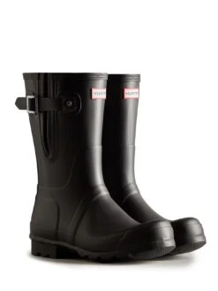 Hunter Mens Original Short Side Adjustable Boot - Black -Barbou Clothing Shop VGCQ3 SQ3 0000000004 BLACK SLf