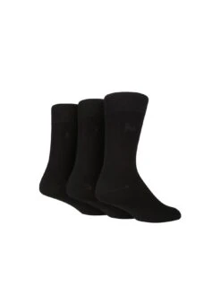 PRINGLE Gentle Grip Bamboo 3 Pack Of Socks - Black