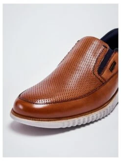 Pod Cooper Leather Slip On Shoes -Barbou Clothing Shop VGGPE SQ3 0000000143 BROWN SLf