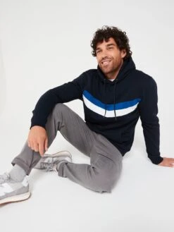 Very Man Chevron Cut And Sew Hoody - Navy/Blue -Barbou Clothing Shop VGPQM SQ4 0000000029 MULTI MDd