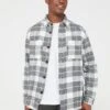 Very Man Brushed Check Shirt - Ecru