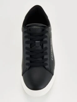 Calvin Klein Jeans Classic Cupsole Lace-Up Leather Trainer - Black/White -Barbou Clothing Shop VGY9C SQ4 0000000019 BLACK WHITE SLt