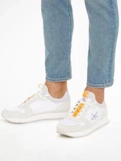 Calvin Klein Jeans Retro Runner Laceup Refl - White -Barbou Clothing Shop VGY9I SQ6 0000000013 WHITE SLd