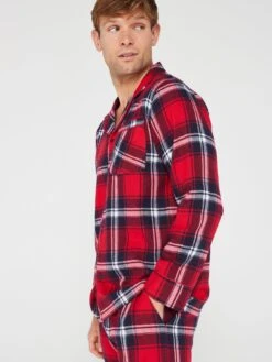 Very Man Mens Family Red Check Revere Mini Me Christmas Pyjamas - Red -Barbou Clothing Shop VGYL0 SQ5 0000000017 RED MDd