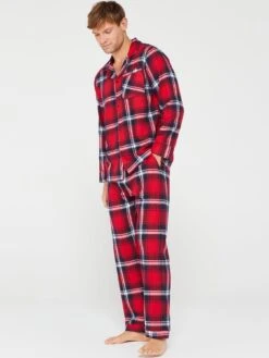 Very Man Mens Family Red Check Revere Mini Me Christmas Pyjamas - Red -Barbou Clothing Shop VGYL0 SQ6 0000000017 RED MDd1
