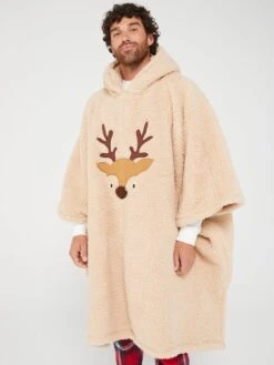 Very Man Mens Family Christmas Reindeer Slanket - Brown -Barbou Clothing Shop VGYL2 SQ4 0000000143 BROWN MDo