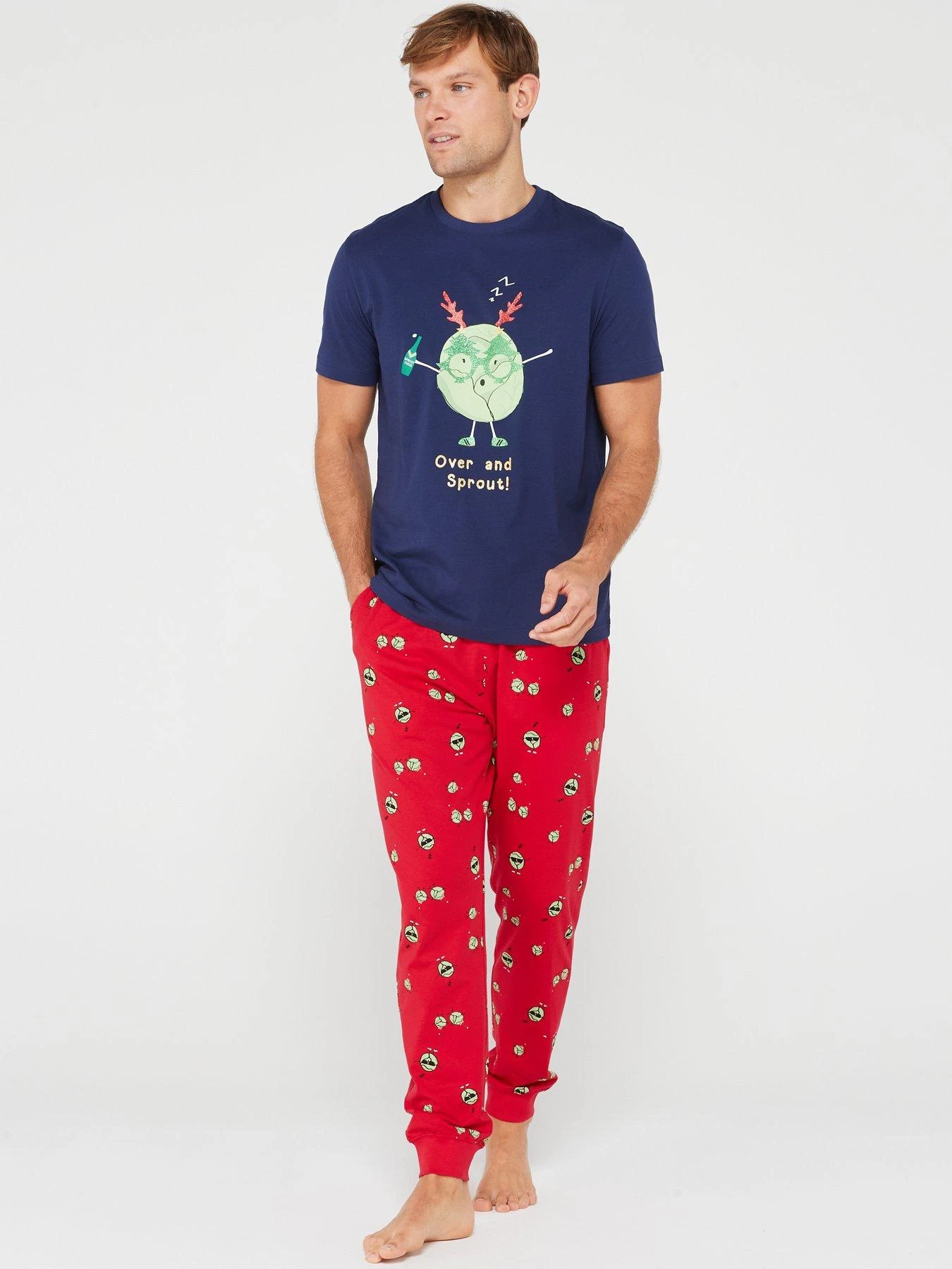 Very Man Mens Family Sprout Mini Me Christmas Pyjamas - Multi 1 Very Man Mens Family Sprout Mini Me Christmas Pyjamas - Multi