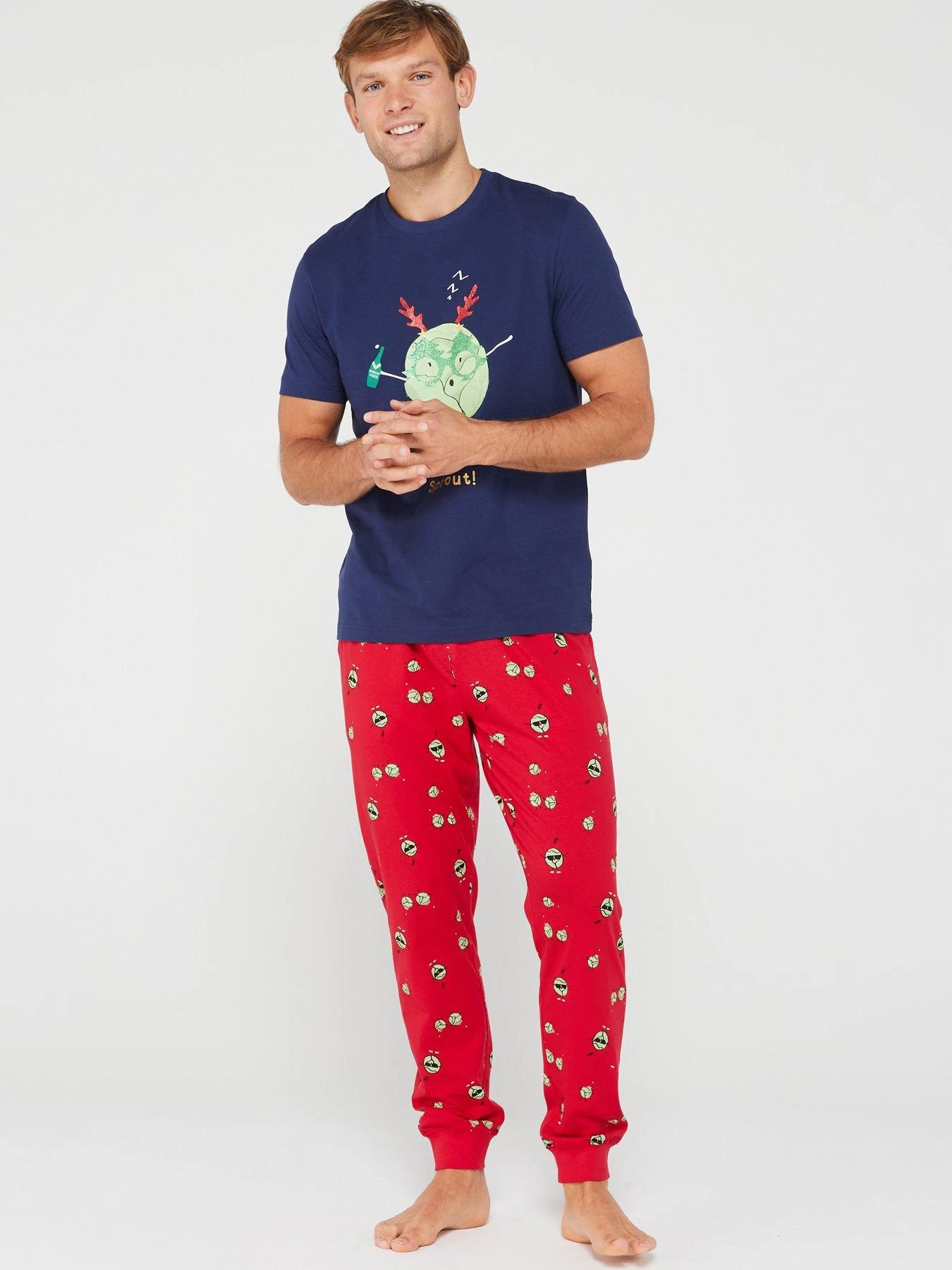 Very Man Mens Family Sprout Mini Me Christmas Pyjamas - Multi 4 Very Man Mens Family Sprout Mini Me Christmas Pyjamas - Multi - Image 4