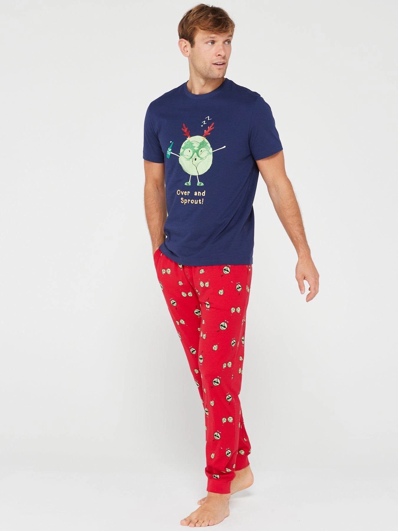 Very Man Mens Family Sprout Mini Me Christmas Pyjamas - Multi 5 Very Man Mens Family Sprout Mini Me Christmas Pyjamas - Multi - Image 5