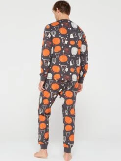 Very Man Men's Family Halloween Pumpkin Pyjama Set - Black  -Barbou Clothing Shop VGYP0 SQ3 0000000292 BLACK MULTI MDb
