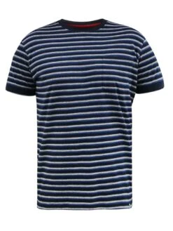 D555 Beamont Jacquard Stripe T-Shirt - Navy -Barbou Clothing Shop VHGFN SQ4 0000000048 NAVY MDd