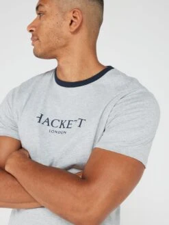 Hackett Heritage Classic T-Shirt - Grey -Barbou Clothing Shop VHGGG SQ4 0000000005 GREY MDd