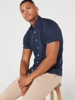 Hackett Jersey Short Sleeve Shirt -Barbou Clothing Shop VHGGM SQ5 0000000048 NAVY MDd1