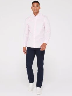 Hackett Essential Long Sleeve Oxford Shirt - Pink -Barbou Clothing Shop VHGGS SQ3 0000000063 PINK MDo