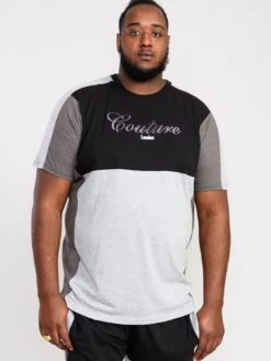 D555 Felix Couture Cut-And-Sew Detail T-Shirt - Multi