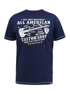 D555 Bronte All American Guitar Printed T-Shirt - Navy -Barbou Clothing Shop VHGIL SQ5 0000000048 NAVY MDd1