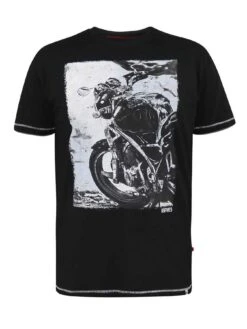 D555 Pinewood Photographic Bike Printed T-Shirt - Black -Barbou Clothing Shop VHGIP SQ4 0000000004 BLACK MDd
