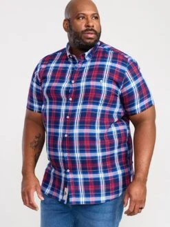 D555 Portland Check Button Down Collar Shirt - Multi