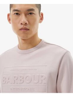 Barbour International Stamp Embossed Crew Neck Sweatshirt - Pink 8 Barbour International Stamp Embossed Crew Neck Sweatshirt - Pink -Barbou Clothing Shop VHIKF SQ4 0000000063 PINK MDd