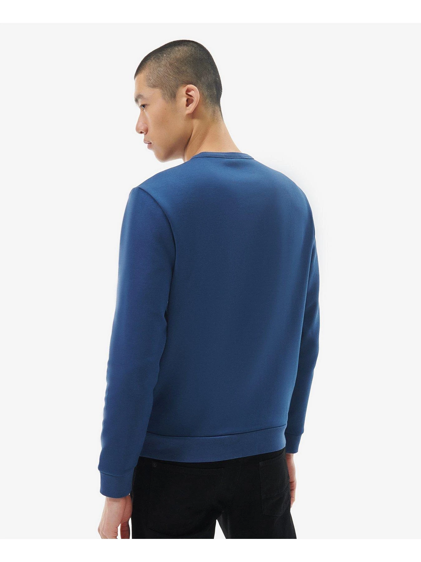 Barbour International Stamp Embossed Crew Neck Sweatshirt - Blue 2 Barbour International Stamp Embossed Crew Neck Sweatshirt - Blue - Image 2